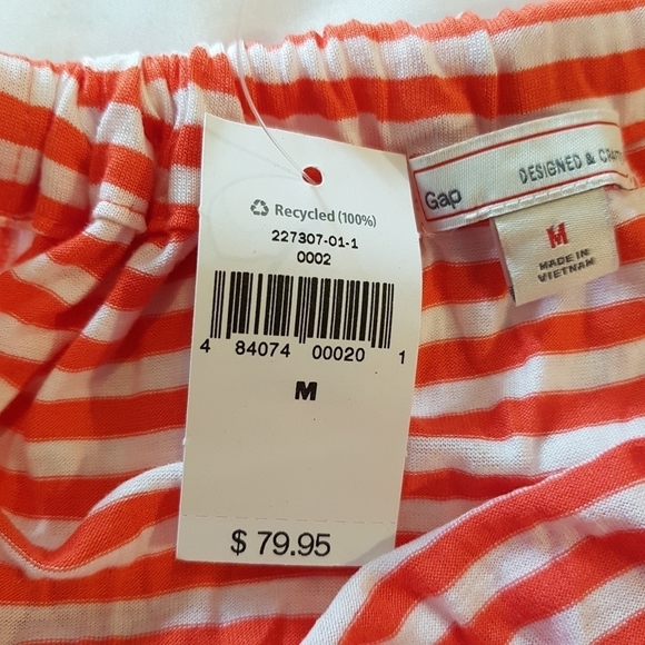 GAP women's size Medium striped tank maxi dress, orange & white. NWT - Picture 7 of 7